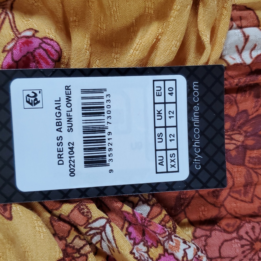 City Chic Woman's Abigail Maxi Dress ~ Sunflower ~ XXS (12) - Picture 9 of 13